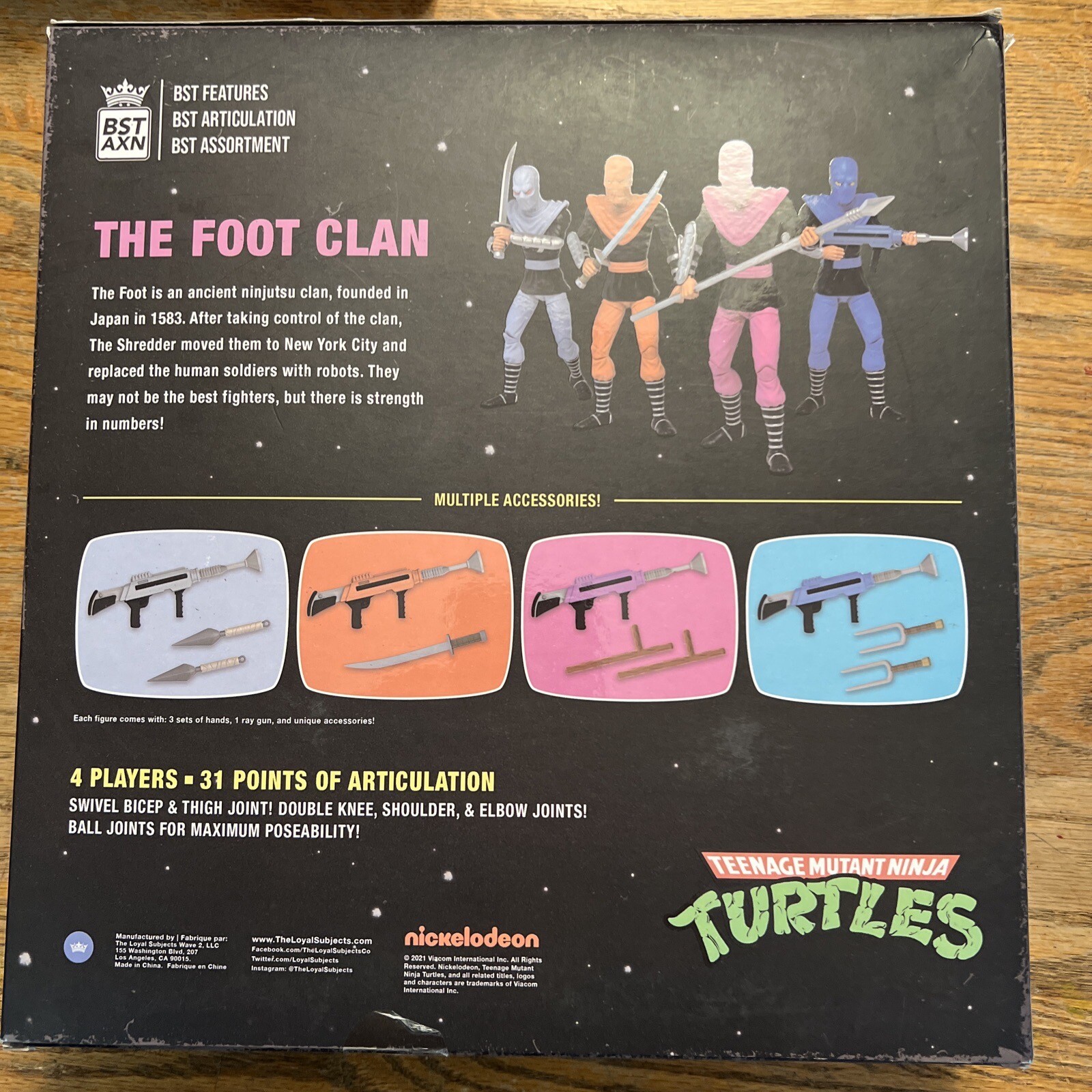 TMNT THE FOOT CLAN ACTION FIGURE 4 PACK BST AXN New Sealed 2022 Arcade