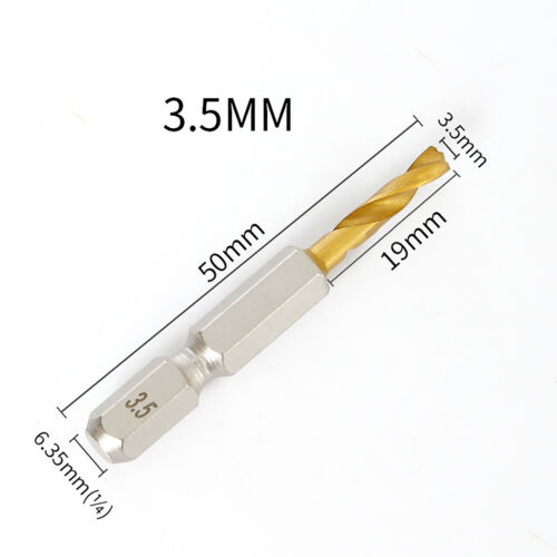HSS Bohrer Satz mit Sechskantschaft 1/4 Metallbohrer Spiralbohrer 1.5mm Bis 13mm - Bild 16 von 38