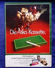 Die Atika Kassette, Zigaretten, originale Werbung aus 1970   Geschenkpackung