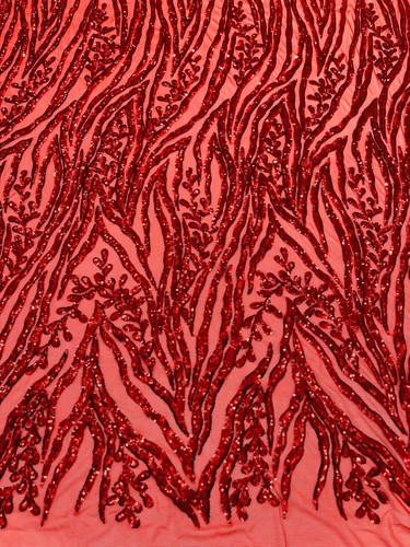 Vine/Root Sequin 4 Way Stretch Mesh Fabric, by The Yard. - Picture 71 of 98