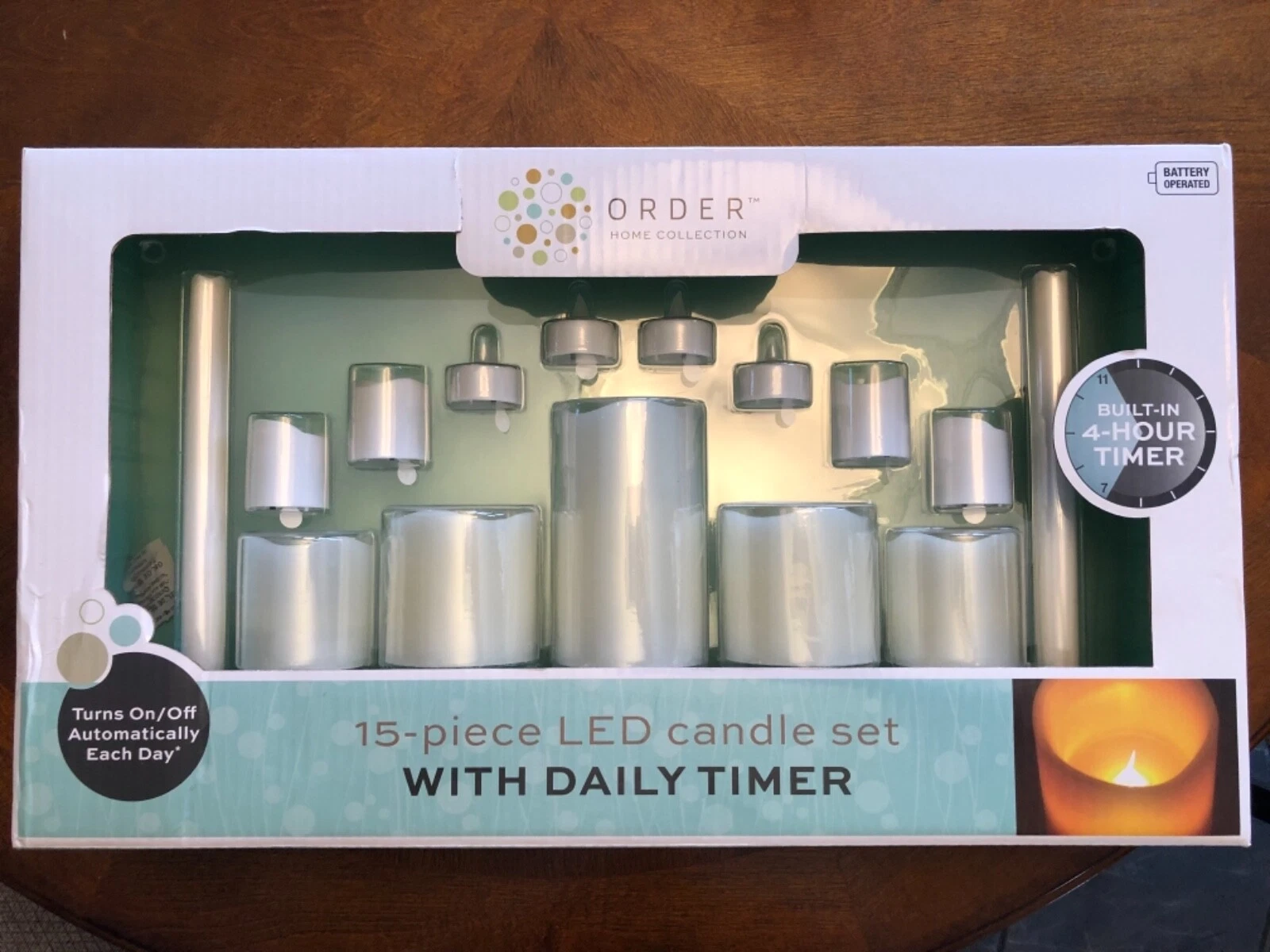 Order Home Collection 15 Piece LED Candle Set, Candlelight, Daily Timer, NIB