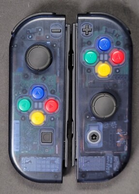 Custom Nintendo Switch Joy Con Controller! Clear Navy Blue Joy Cons!