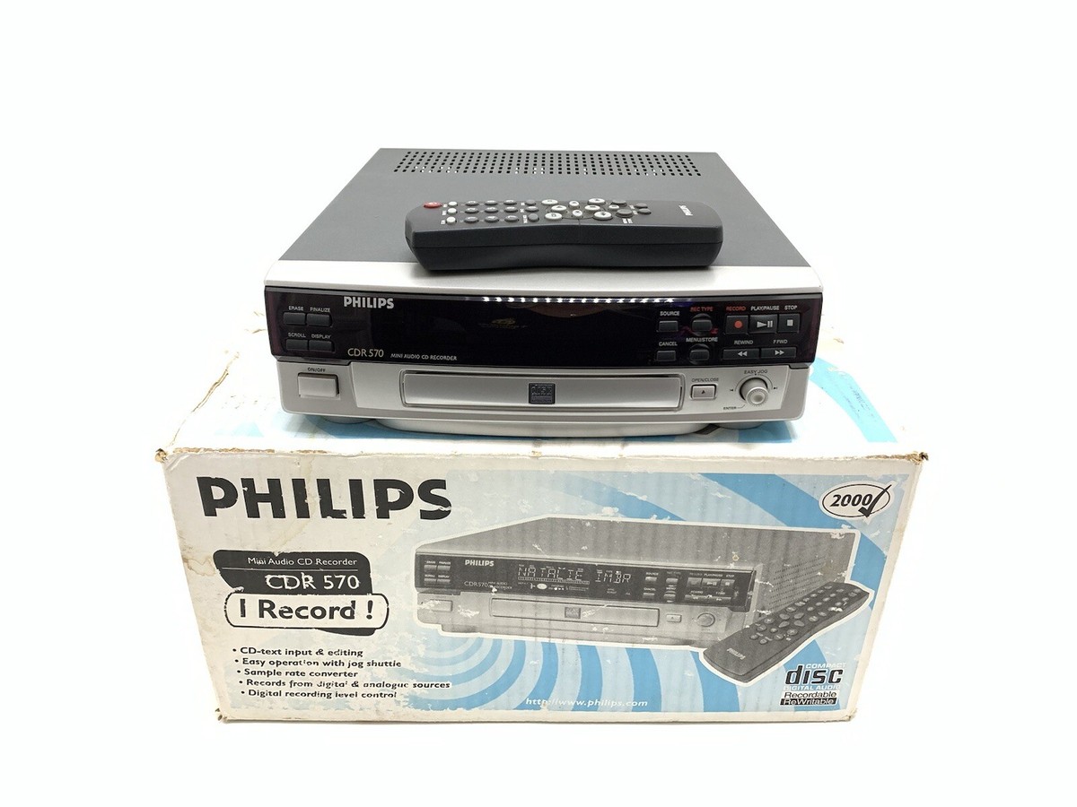 Philips Cdr 570 Audio CD Digitale Record Compact Disc Player Work