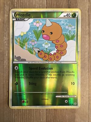 1995 weedle pokemon card Weedle - 69/95 - Common - Reverse Holo NM English Pokemon Unleashed
