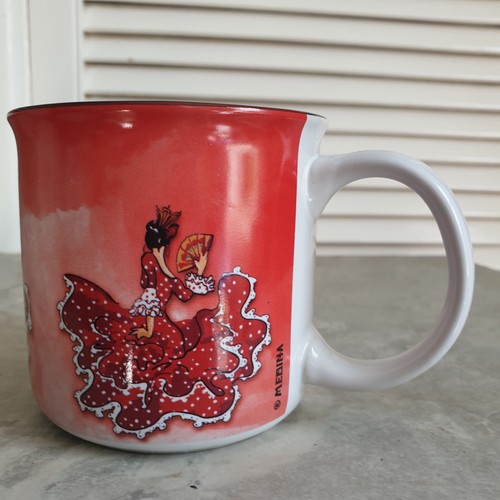 Artesanias Medina Red Spanish Dancer Ceramic Coffee Tea Mug - Picture 8 of 8