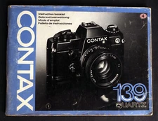 Original Contax 139 Quartz Camera User Manual - Excellent