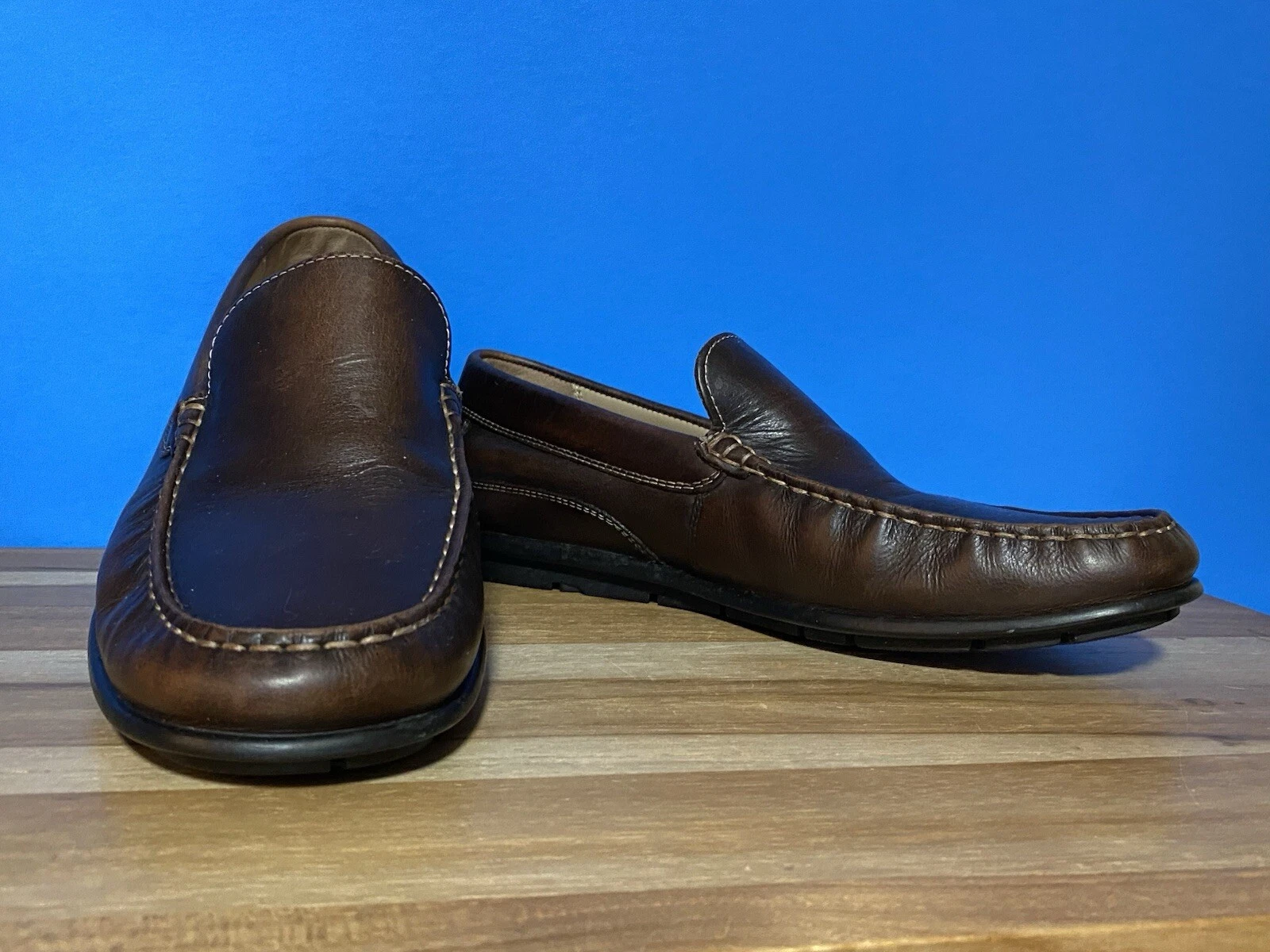 Scarpe mocassini mocassini da guida Ecco da uomo in pelle marrone taglia 42 US 9