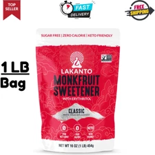 Lakanto Monk Fruit Sweetener With Erythritol, White Sugar Substitute From Monk..