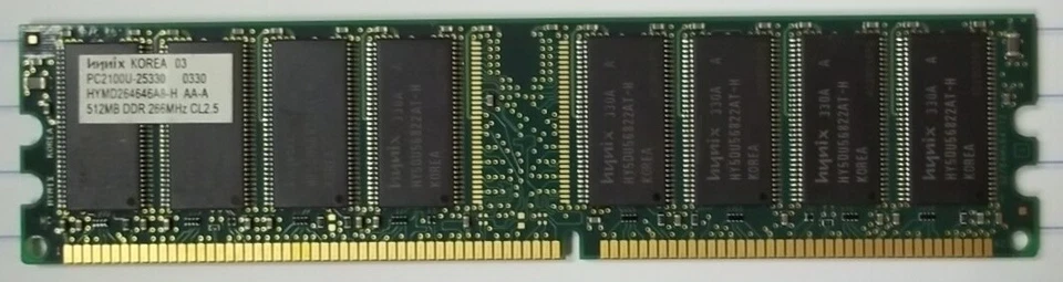 Hynix HYMD264646A8-H 512MB PC2100 DDR-266MHz non-ECC 184-Pin DIMM - Image 2 of 4