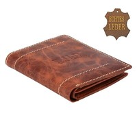 Portmonee Leder Portemonnaie Wallet Purse Geld Geldbeutel LederböRse Braun #343