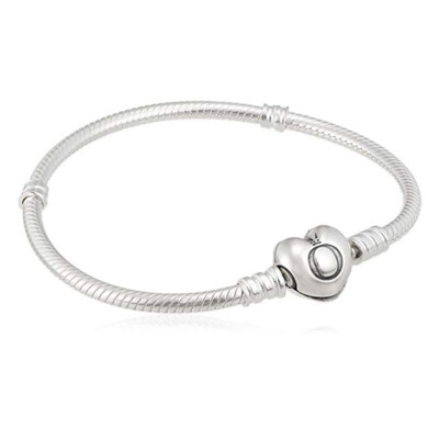 Pandora Women's Moments Silver Bracelet with Heart Clasp 23CM 590719-23