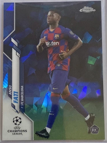 2019-20 Topps Chrome UEFA Champions League Sapphire #45 ANSU FATI RC Barcelona