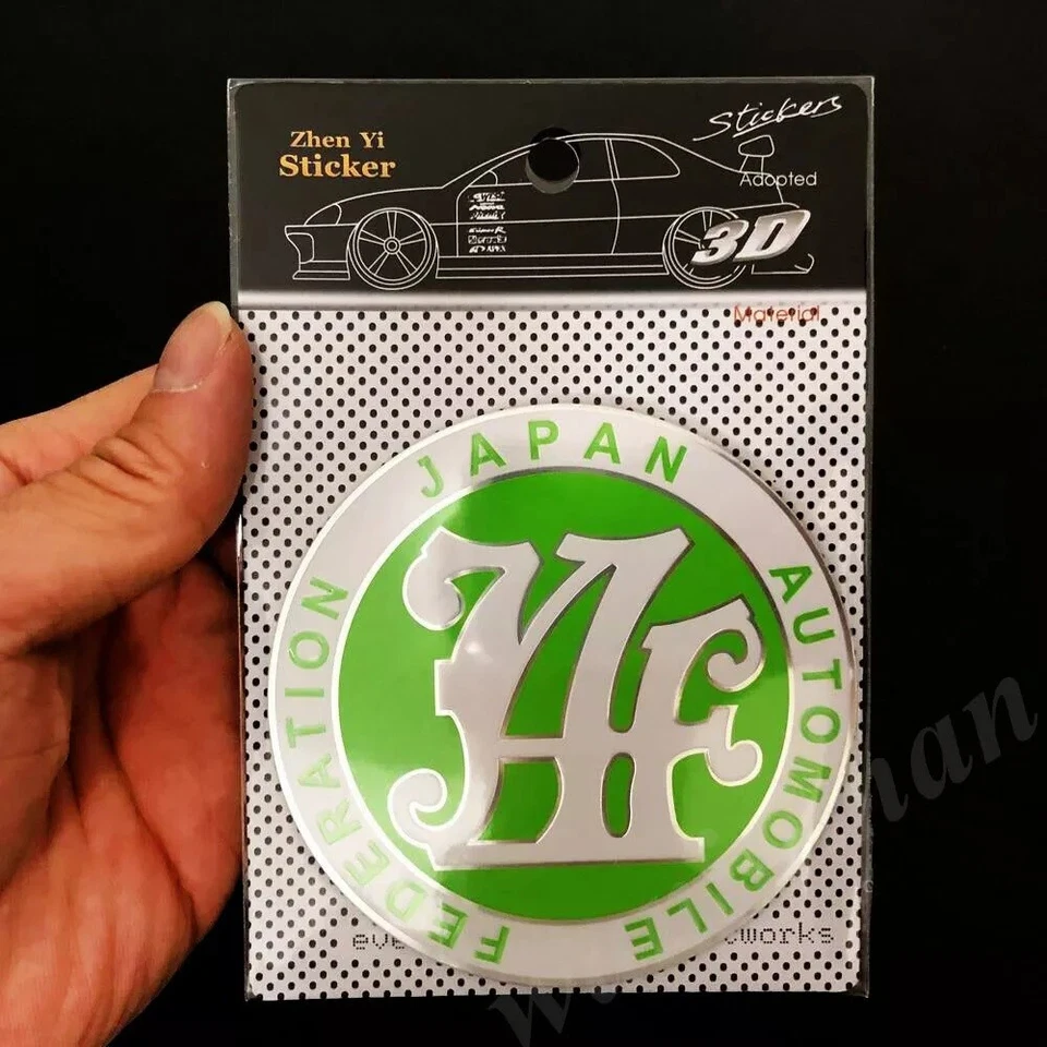 Pegatina calcomanía emblema carrocería carrocería carrocería Japón JAF aluminio 3D JAF Foto 2 de 4