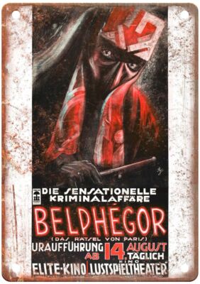 Belphegor 1927 Vintage Movie Poster Old Retro Look Metal Sign MP383