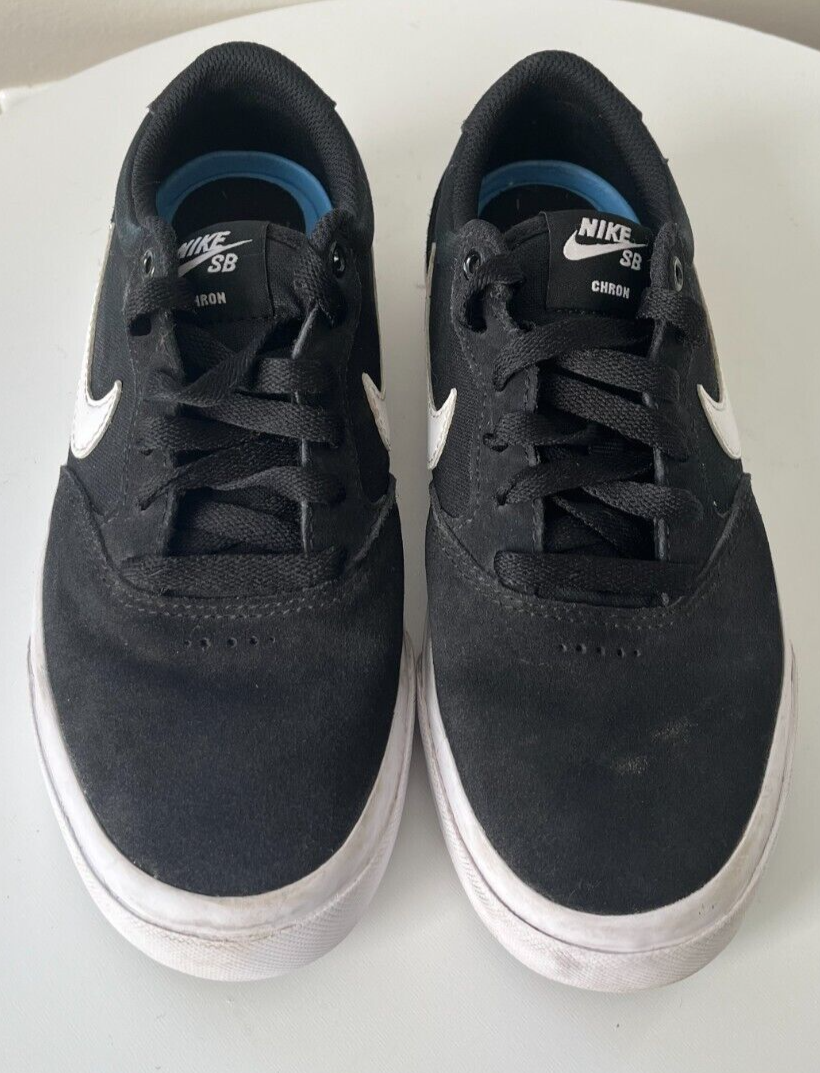 SAOLA NIKE SB Chron scarpe ragazzo giovani 5 5 nero bianco suola tela scarpe skateboard