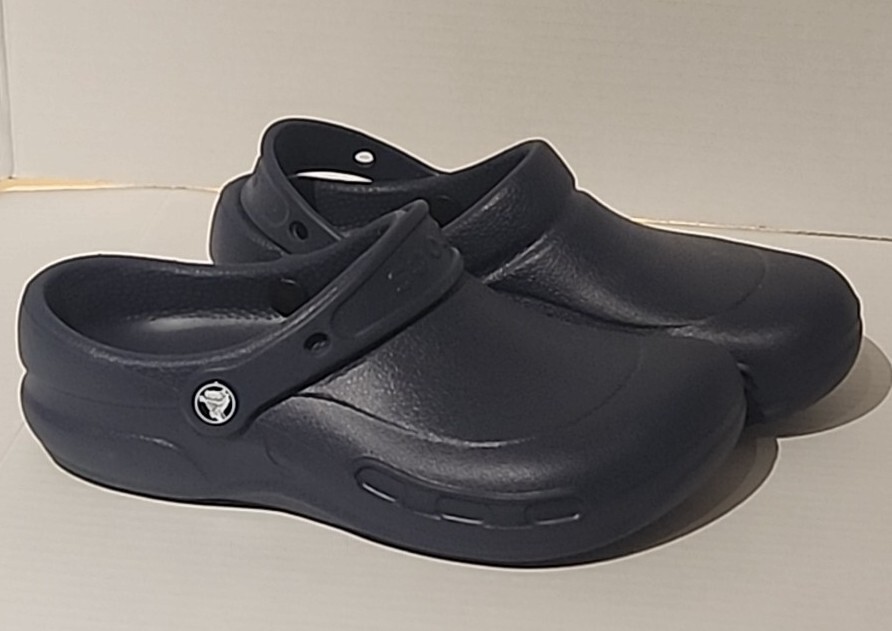 Crocs Unisex-Adult Bistro Clogs, Slip Resistant Work Shoes Navy W7/M5