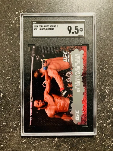 2009 Topps UFC Round 2 Jon Jones Andre Gusmao #101 SGC 9.5 MT+ Rookie Debut OBO