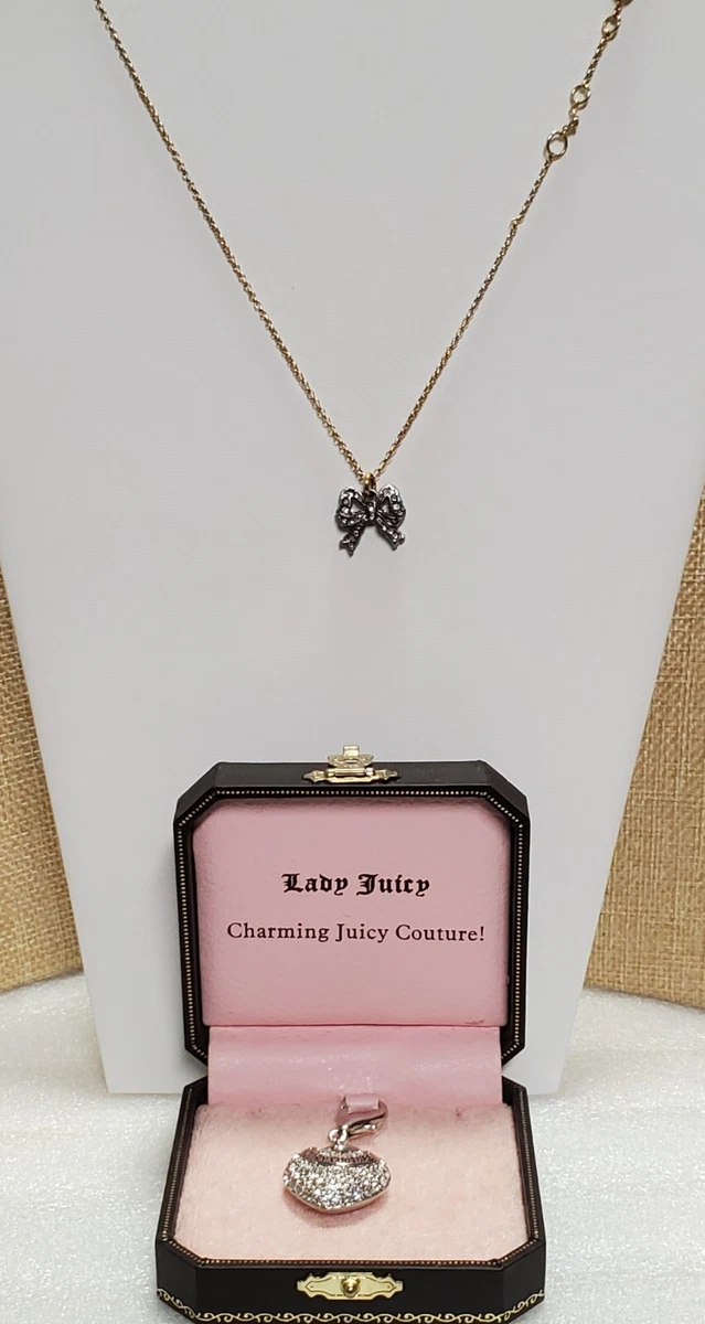 Juicy Couture Goldtone and Rose Heart Pendant Toggle Necklace For Women