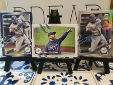 2021 Topps Mookie Betts SP, Silver Foil, And Blue Base