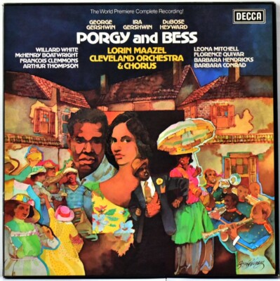Decca SET 609-11 UK GERSHWIN ''Porgy & Bess'' LORIN MAAZEL #3LPs BOXSET + Libretto