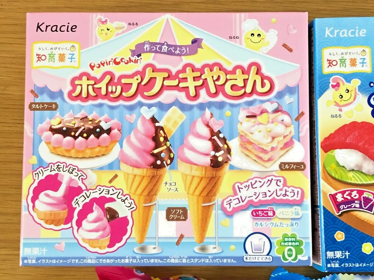 Kracie 8 PCS Set Sushi Cake Rainbow Gummy Oekaki Popin Cookin Japanese  Candy Kit