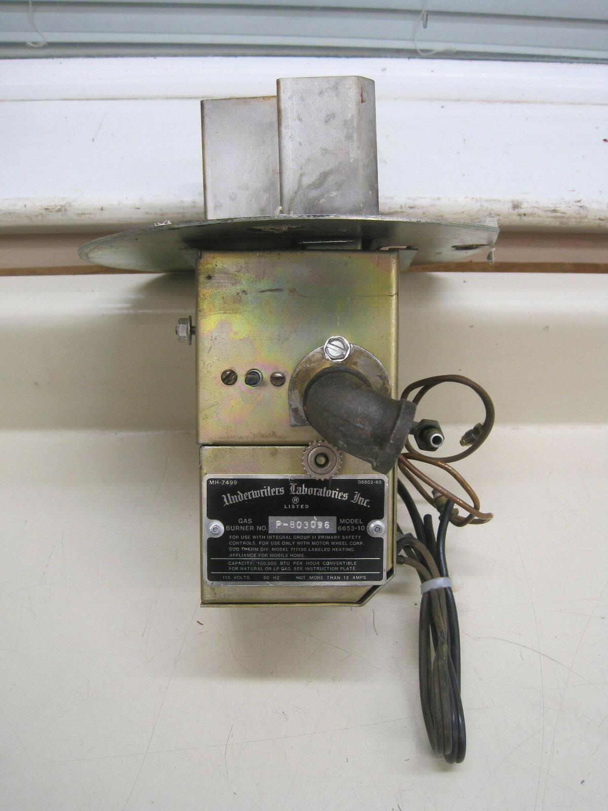 Underwriters Laboratories Gas Burner P803096 Model 665310 Used Free