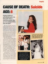 Angelica Gutierrez preteen suicide 2003 Picture Article 3 Page Clipping Tilex ad