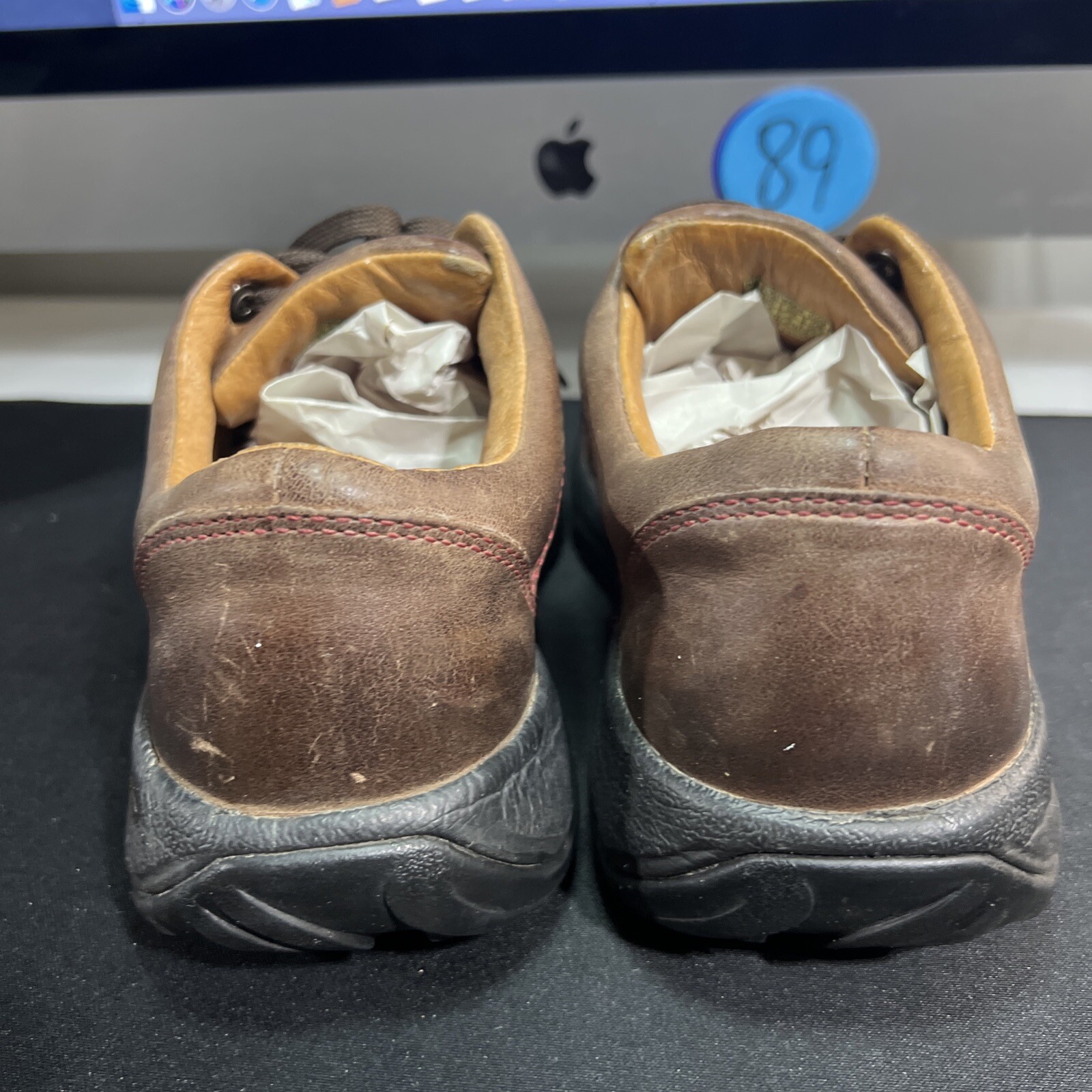 Scarpe da trekking Keen in pelle marrone 0508 casual impermeabili da donna taglia 8 5