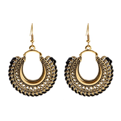 Mujeres Boho Patrón Retro Puño Ahuecado Elegante Gancho Pendientes Joyería Regalo - Imagen 73 de 140