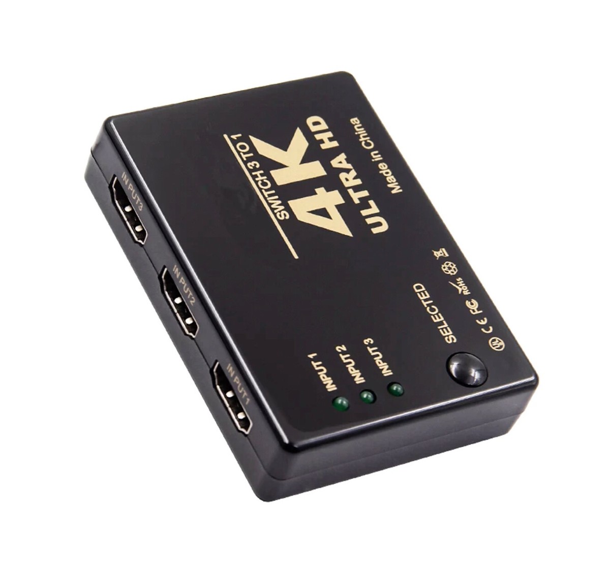 Commutateur (Switch) HDMI 4K 3 Entrées 1 Sortie Avec Alimentation - Marque Générique RM507 - Neuf Sous Garantie 1 An