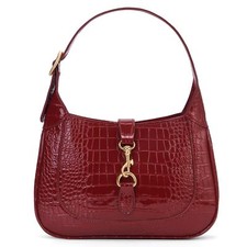 Shoulder Bag for Women Red Purse PU Leather Shoulder Purse Trendy Burgundy Ha...