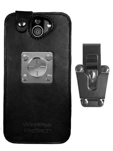 Kyocera DuraForce Pro 2 Lederrahmen Passtasche mit 4-Wege Verschluss Gürtelclip - Bild 6 von 10