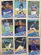 1985 Topps Atlanta Braves Complete Team Set!!