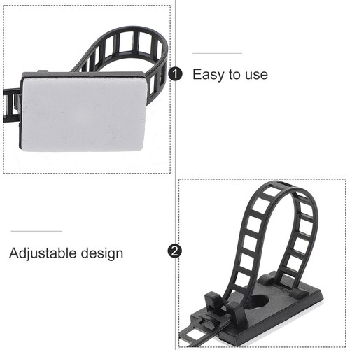 60 Pcs Kabelbaumhalter Mit Drahtschnalle Kabel-Organizer-Aufbewahrung - Afbeelding 3 van 12