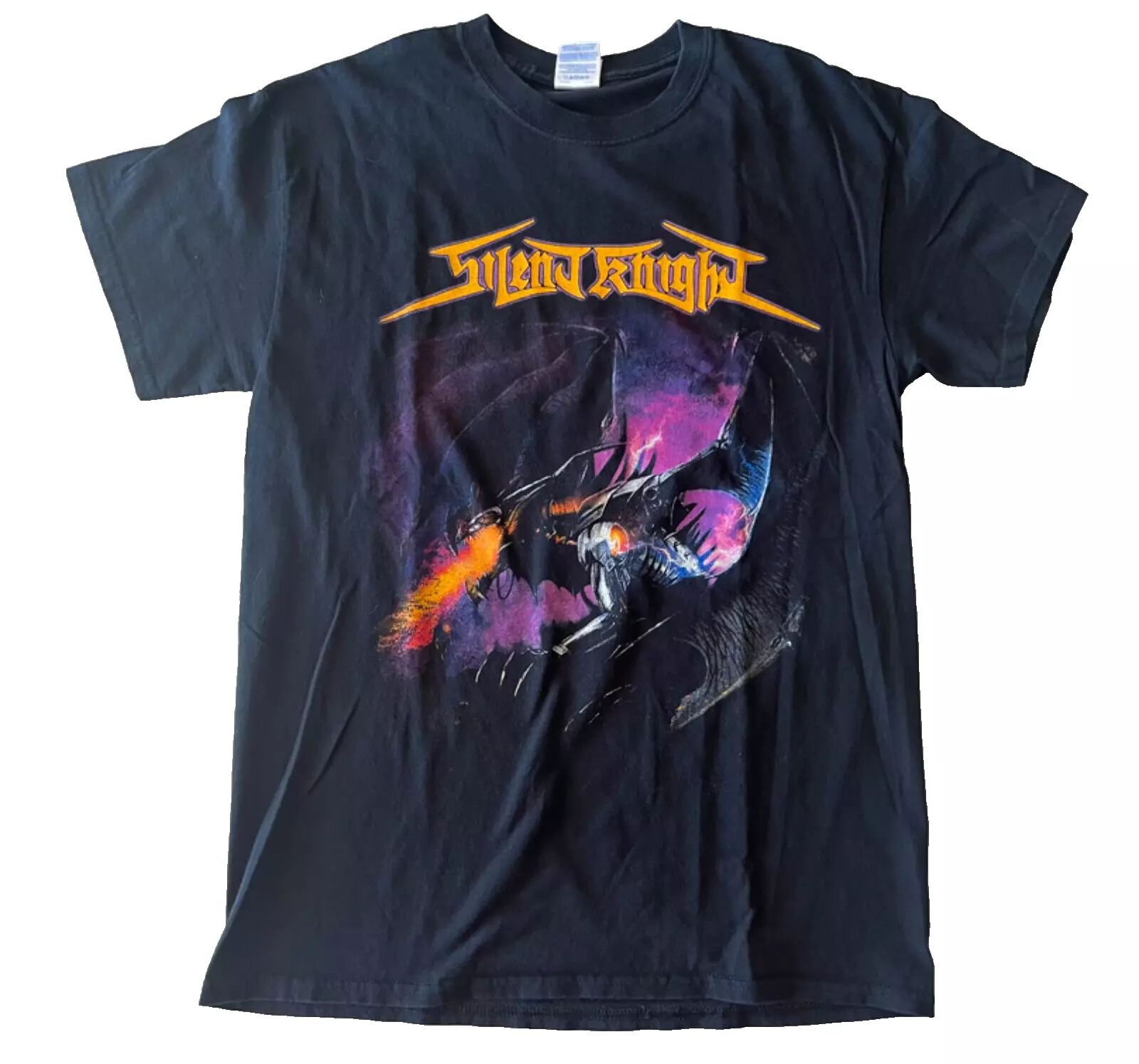 Silent Knight Power Metal Supreme Short Sleeve T Shirt Size   Medium Black