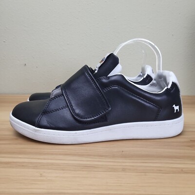 Goats Mens 34GM003 Black Leather Round Toe Casual Sneaker Shoes Size 