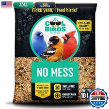 Cool Birds No Mess with Fruit Wild Bird Seed, 10 lb Shell-Free Blend - No Waste