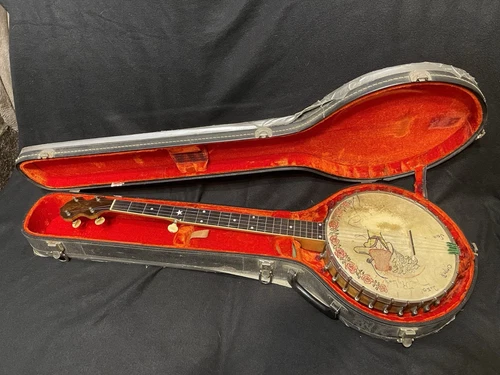 1919 Fairbanks Vega Regent 5 String Banjo, Original Tramp Art!