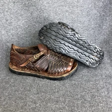 VTG Huaraches Tire Sandals Men’s 9.5 Brown Leather Handmade Heavy Duty Mexico