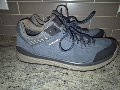 Lowa Malta GTX Lo Hiking Shoes Mens US 11.5 EU 45 Waterproof Gore-Tex Blue