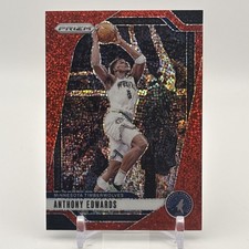 2024-25 Panini Prizm - Anthony Edwards #100 Red Sparkle Prizm SP 