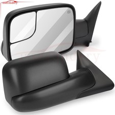 Pair Flip Up Manual Tow Mirrors For 94-02 Dodge Ram 25003500 94-04 Ram 1500