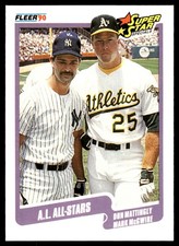 Don Mattingly / Mark McGwire 1990 Fleer #638 MLB READ FREE SHIPPING AutographDen