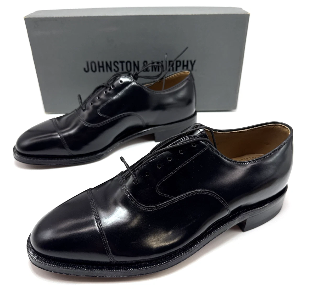 Johnston &Murphy Aristocraft Black Men\'s 9.5 wing Johnston Murphy Crown Aristocraft for sale | eBay main image 3