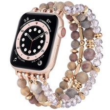 VISOOM Beaded Boho Bracelet Compatible for Apple Watch Band 42mm/44mm/45mm Se...