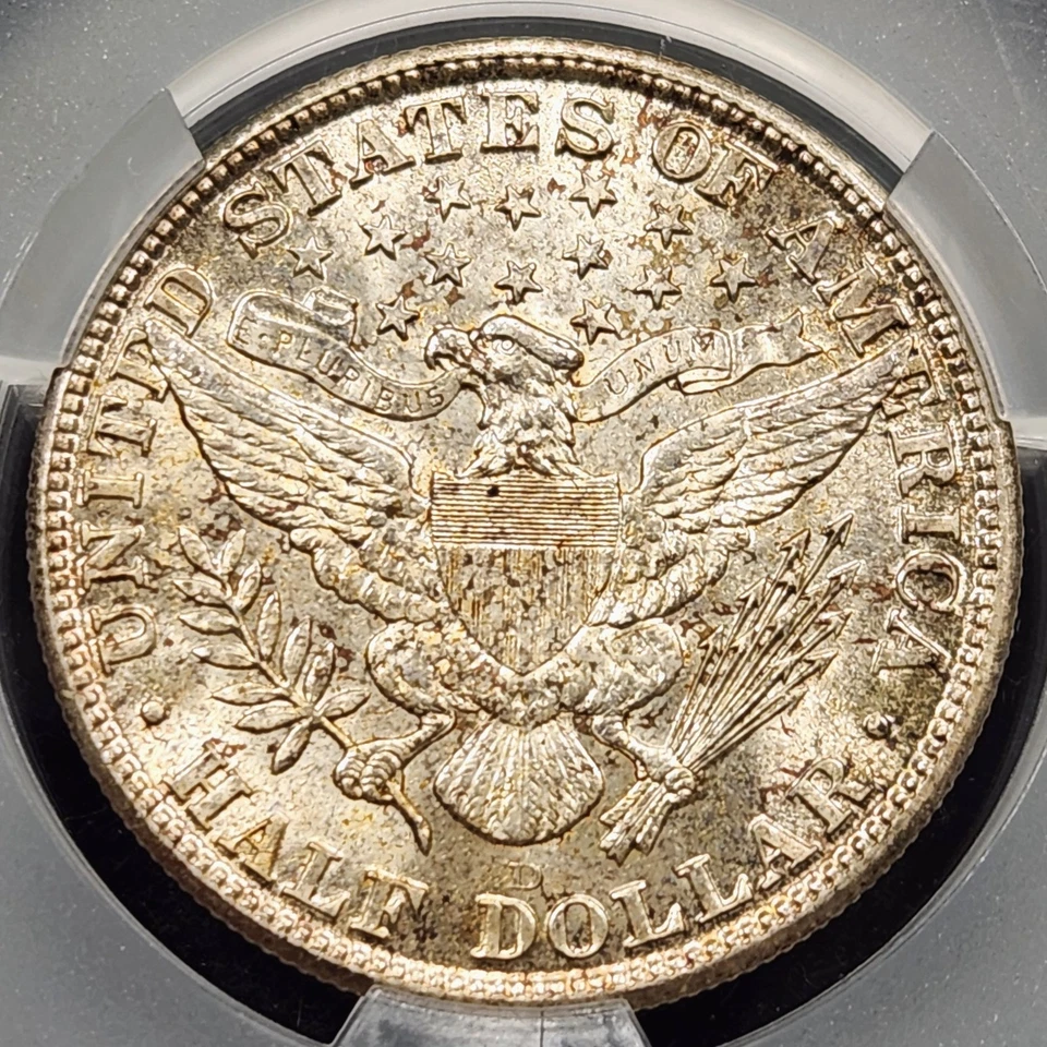 Silver 1915-D Barber 50 Cents Half Dollar | CAC MS65 Gem BU - Image 2 of 3