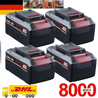 1-4x 8,0Ah Akku Für Einhell 18V Ersatzakku POWER X-CHANGE Lithium PXC Batterien