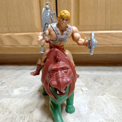 1981 Masters Of The Universe He-Man Soft Head Battle Cat Complete MOTU Loose Leg