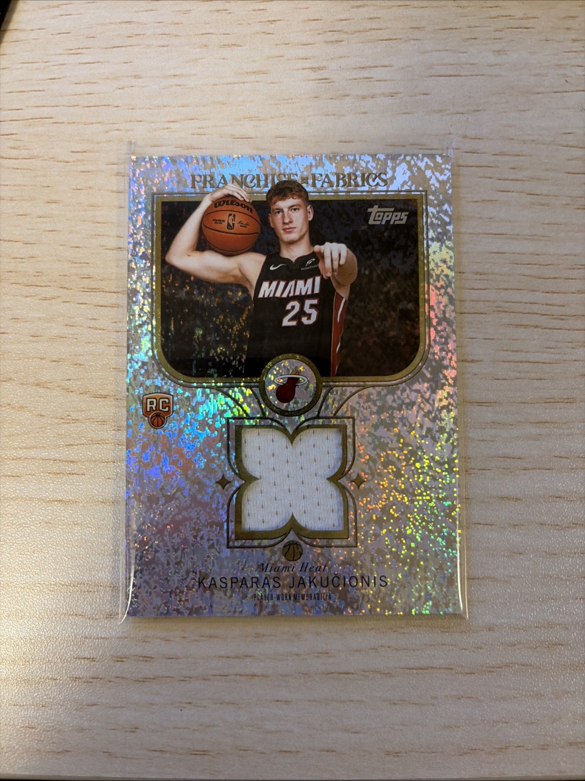 2025-26 Topps Kasparas Jakucionis Franchise Fabrics Holo Foil