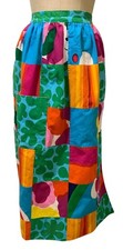 MARIMEKKO Fabric Vintage 60s/70s Custom Sewn Women's Long Patchwork Apron